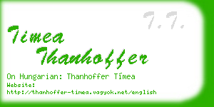 timea thanhoffer business card