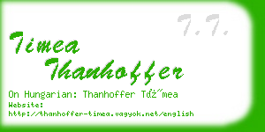 timea thanhoffer business card